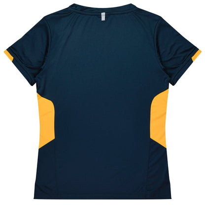Aussie Pacific 2211 Tasman Women's T-shirt — NAVY/GOLD additional view