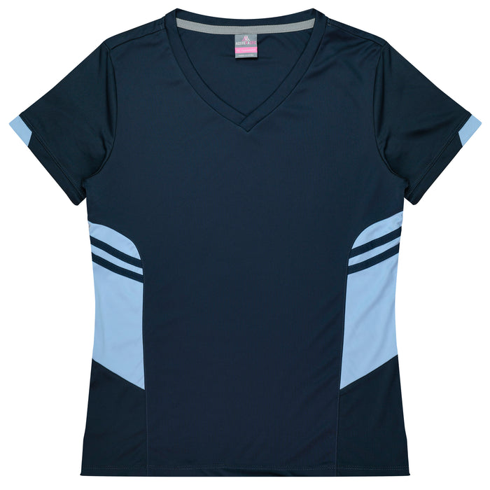Aussie Pacific 2211 Tasman Women's T-shirt — NAVY/SKY product view