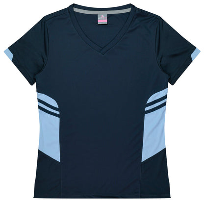 Aussie Pacific 2211 Tasman Women's T-shirt — NAVY/SKY product view