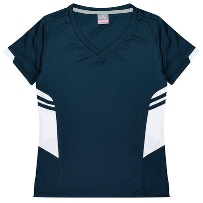 Aussie Pacific 2211 Tasman Women's T-shirt — NAVY/WHITE product view