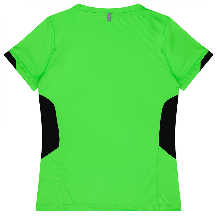 Aussie Pacific 2211 Tasman Women's T-shirt — NEON GREEN/BLACK additional view