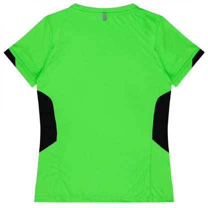 Aussie Pacific 2211 Tasman Women's T-shirt — NEON GREEN/BLACK additional view
