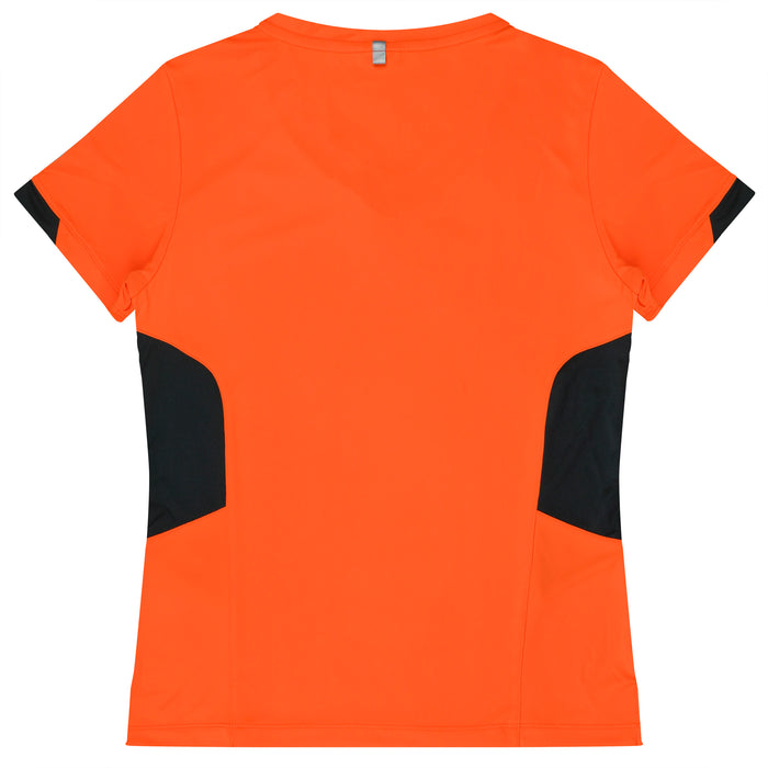 Aussie Pacific 2211 Tasman Women's T-shirt — NEON ORANGE/SLATE additional view