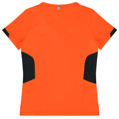 Aussie Pacific 2211 Tasman Women's T-shirt — NEON ORANGE/SLATE additional view