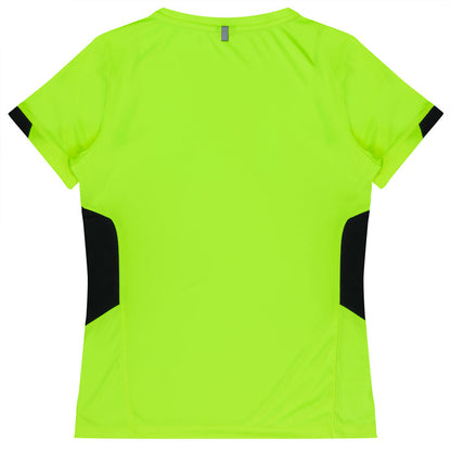 Aussie Pacific 2211 Tasman Women's T-shirt — NEON YELLOW/BLACK additional view