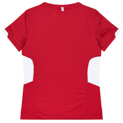 Aussie Pacific 2211 Tasman Women's T-shirt — RED/WHITE additional view