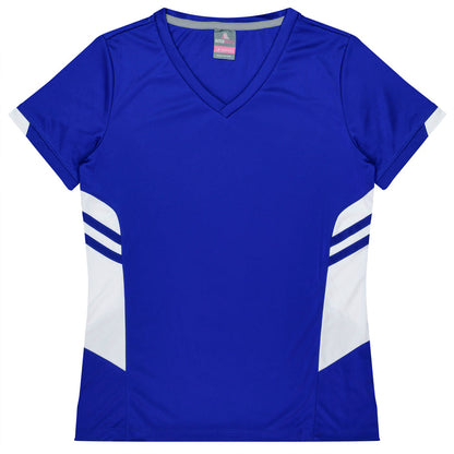 Aussie Pacific 2211 Tasman Women's T-shirt — ROYAL/WHITE product view