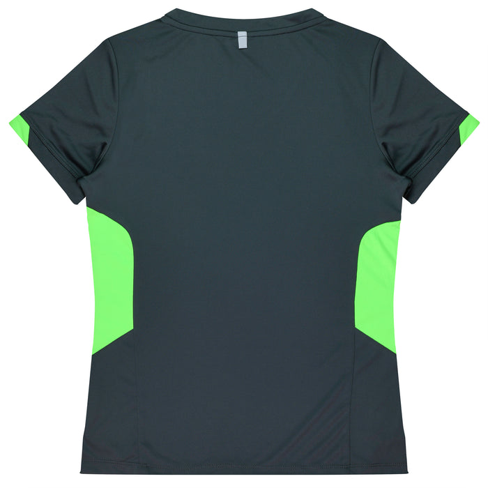Aussie Pacific 2211 Tasman Women's T-shirt — SLATE/NEON GREEN additional view