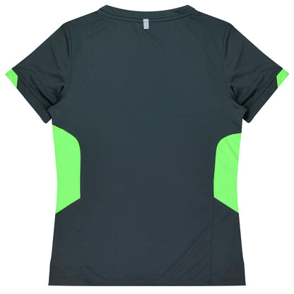 Aussie Pacific 2211 Tasman Women's T-shirt — SLATE/NEON GREEN additional view