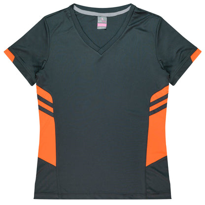 Aussie Pacific 2211 Tasman Women's T-shirt — SLATE/NEON ORANGE product view
