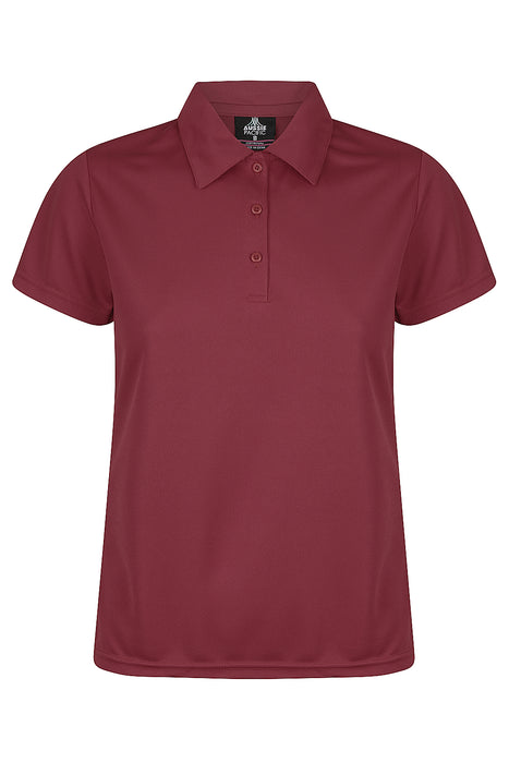 Aussie Pacific Botany Women's Polo — MAROON