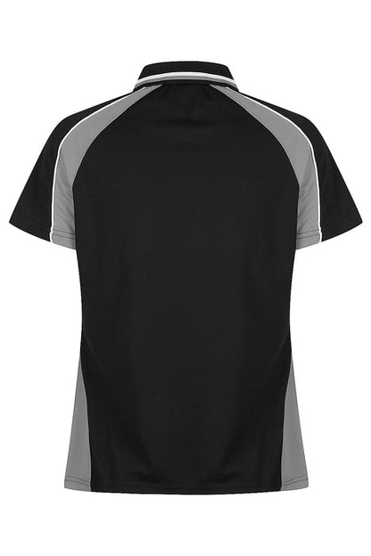 Aussie Pacific 2309 Panorama Women's Polo — BLACK/ASHE/WHITE additional view