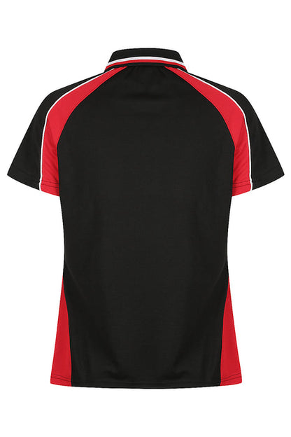 Aussie Pacific 2309 Panorama Women's Polo — BLACK/RED/WHITE additional view