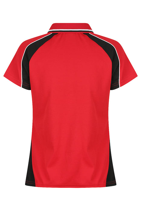 Aussie Pacific 2309 Panorama Women's Polo — RED/BLACK/WHITE additional view