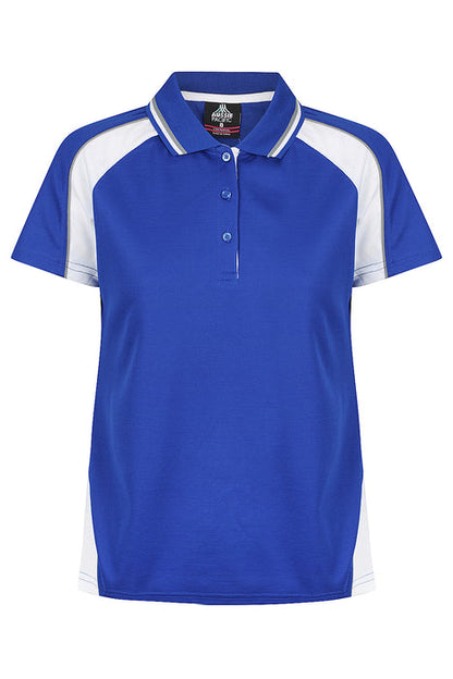 Aussie Pacific 2309 Panorama Women's Polo — ROYAL/WHITE/ASHE product view