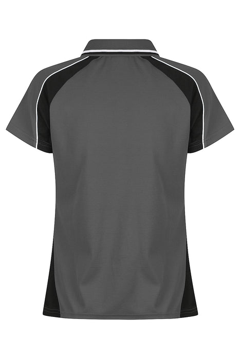Aussie Pacific 2309 Panorama Women's Polo — SLATE/BLACK/WHITE additional view