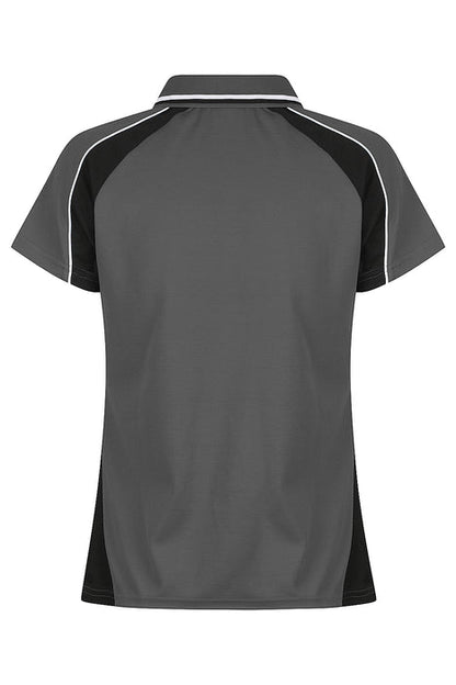 Aussie Pacific 2309 Panorama Women's Polo — SLATE/BLACK/WHITE additional view
