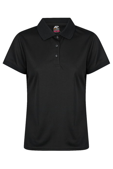 Aussie Pacific Lachlan Women's Polo — BLACK