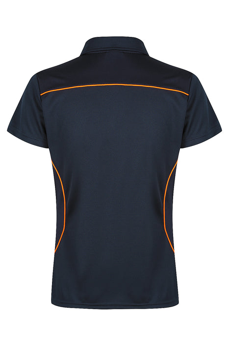Aussie Pacific 2323 Kuranda Women's Polo — NAVY/FLURO ORANGE additional view