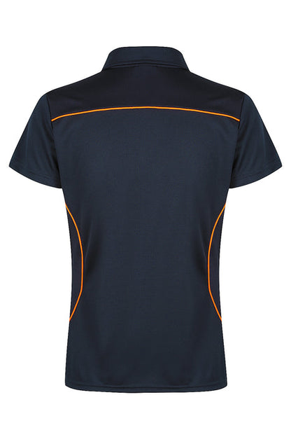 Aussie Pacific 2323 Kuranda Women's Polo — NAVY/FLURO ORANGE additional view