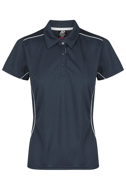 Aussie Pacific 2323 Kuranda Women's Polo — NAVY/WHITE product view