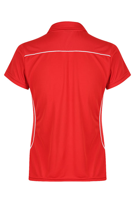 Aussie Pacific 2323 Kuranda Women's Polo — RED/WHITE additional view