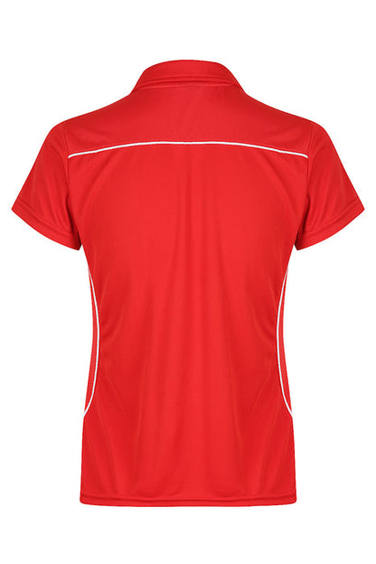 Aussie Pacific 2323 Kuranda Women's Polo — RED/WHITE additional view