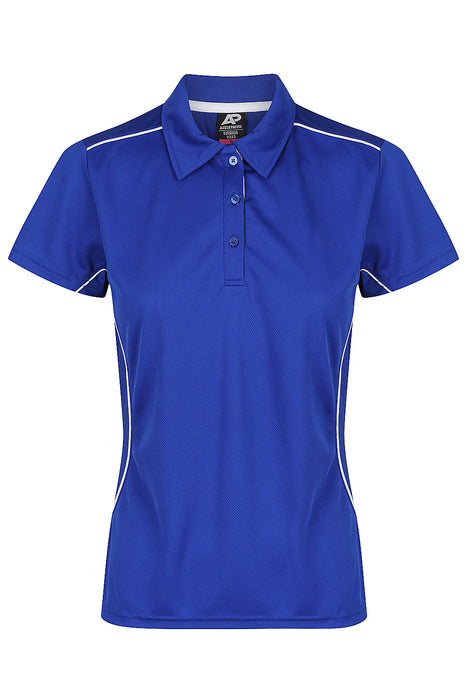 Aussie Pacific 2323 Kuranda Women's Polo — ROYAL/WHITE product view