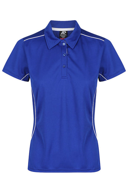 Aussie Pacific 2323 Kuranda Women's Polo — ROYAL/WHITE product view