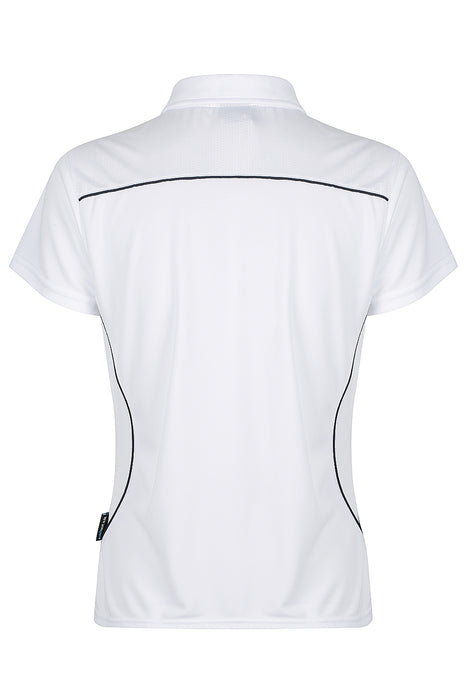 Aussie Pacific 2323 Kuranda Women's Polo — WHITE/NAVY additional view