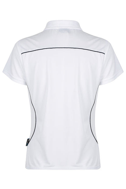 Aussie Pacific 2323 Kuranda Women's Polo — WHITE/NAVY additional view