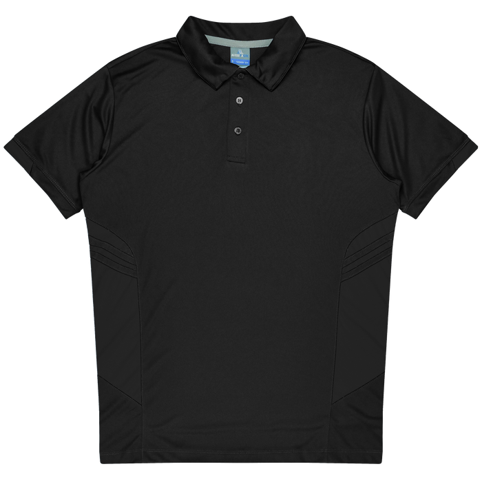 Aussie Pacific 3311 Tasman Kids' Polo — BLACK product view