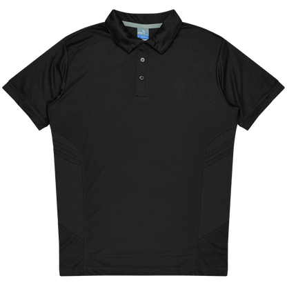 Aussie Pacific 3311 Tasman Kids' Polo — BLACK product view
