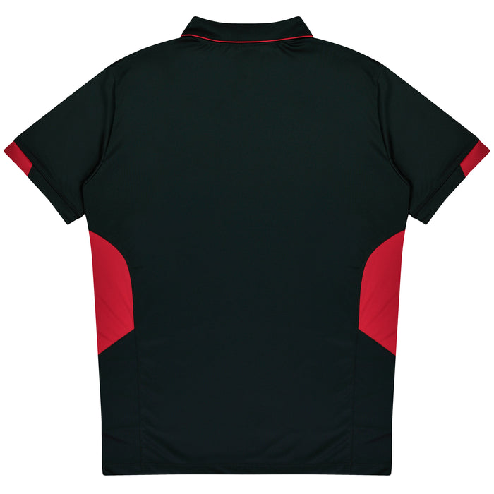 Aussie Pacific 3311 Tasman Kids' Polo — BLACK/RED additional view