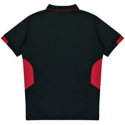 Aussie Pacific 3311 Tasman Kids' Polo — BLACK/RED additional view