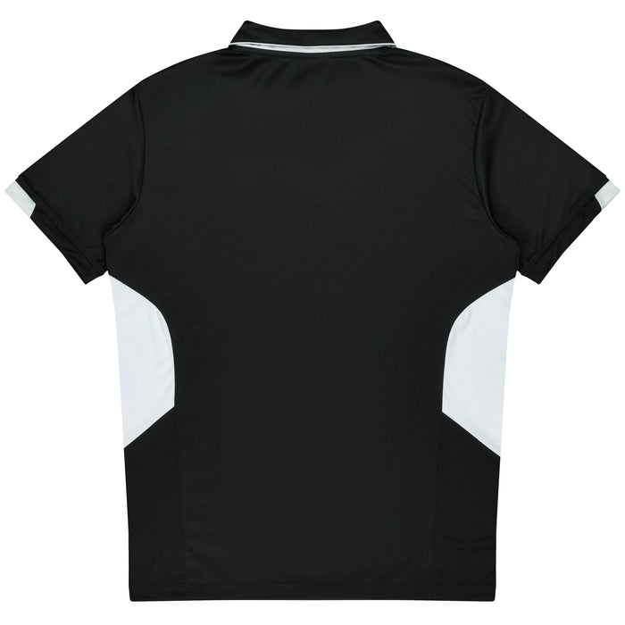 Aussie Pacific 3311 Tasman Kids' Polo — BLACK/WHITE additional view