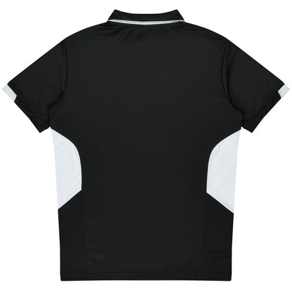 Aussie Pacific 3311 Tasman Kids' Polo — BLACK/WHITE additional view