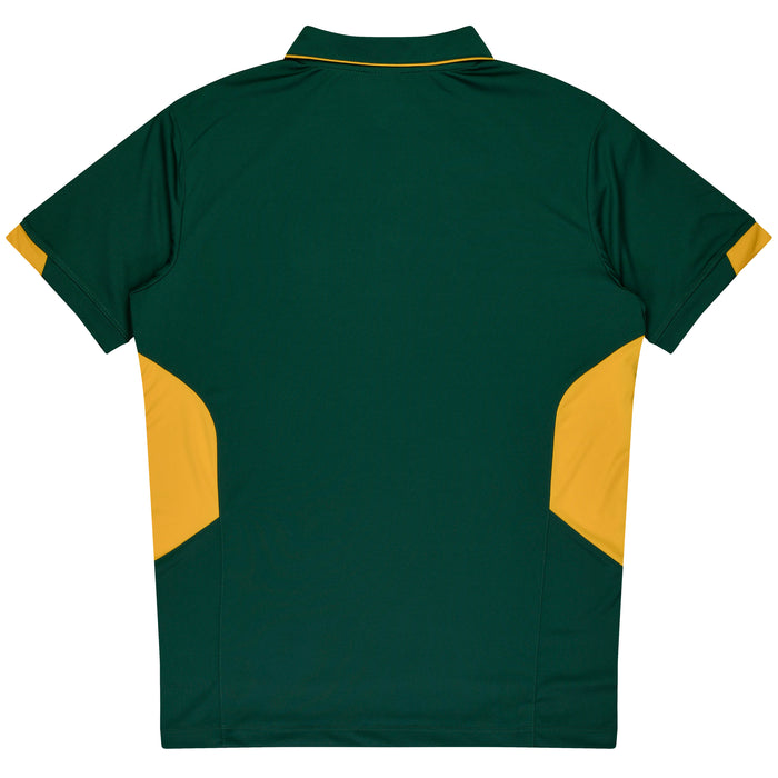 Aussie Pacific 3311 Tasman Kids' Polo — BOTTLE/GOLD additional view