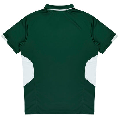 Aussie Pacific 3311 Tasman Kids' Polo — BOTTLE/WHITE additional view