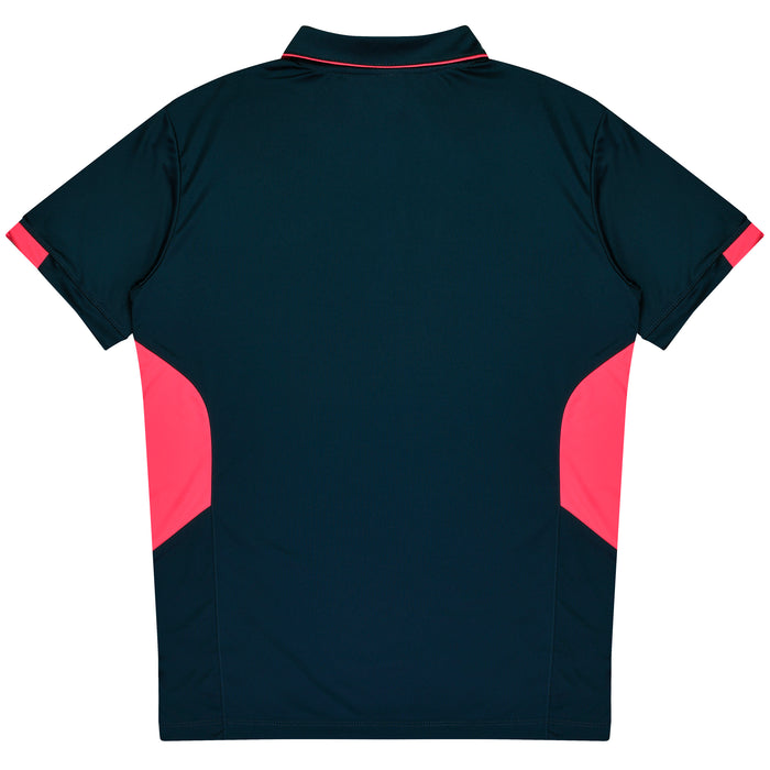 Aussie Pacific 3311 Tasman Kids' Polo — NAVY/NEON PINK additional view