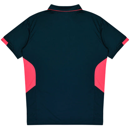 Aussie Pacific 3311 Tasman Kids' Polo — NAVY/NEON PINK additional view