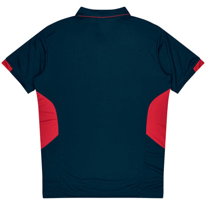Aussie Pacific 3311 Tasman Kids' Polo — NAVY/RED additional view
