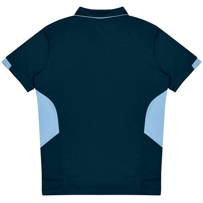 Aussie Pacific 3311 Tasman Kids' Polo — NAVY/SKY additional view