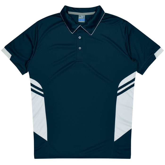 Aussie Pacific 3311 Tasman Kids' Polo — NAVY/WHITE product view