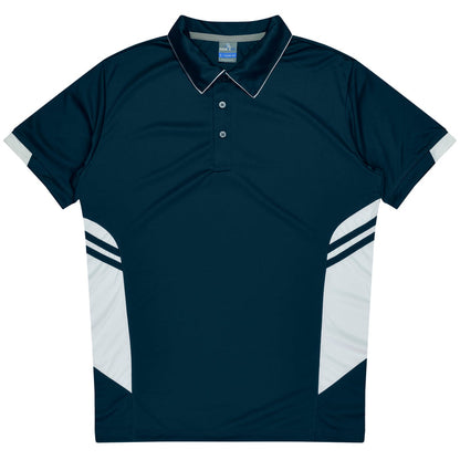 Aussie Pacific 3311 Tasman Kids' Polo — NAVY/WHITE product view