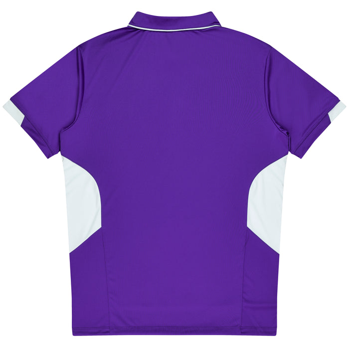 Aussie Pacific 3311 Tasman Kids' Polo — PURPLE/WHITE additional view