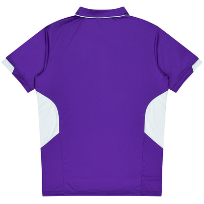 Aussie Pacific 3311 Tasman Kids' Polo — PURPLE/WHITE additional view