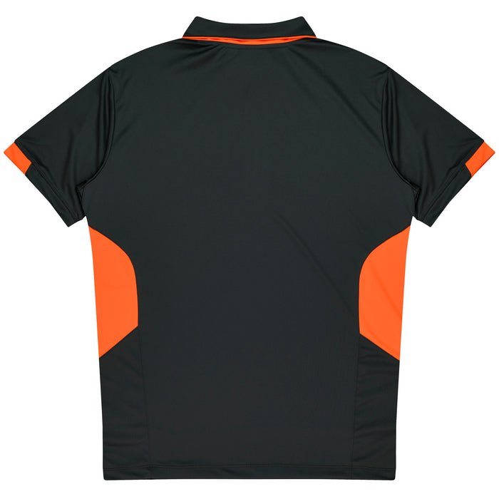 Aussie Pacific 3311 Tasman Kids' Polo — SLATE/NEON ORANGE additional view