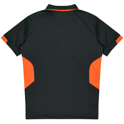 Aussie Pacific 3311 Tasman Kids' Polo — SLATE/NEON ORANGE additional view