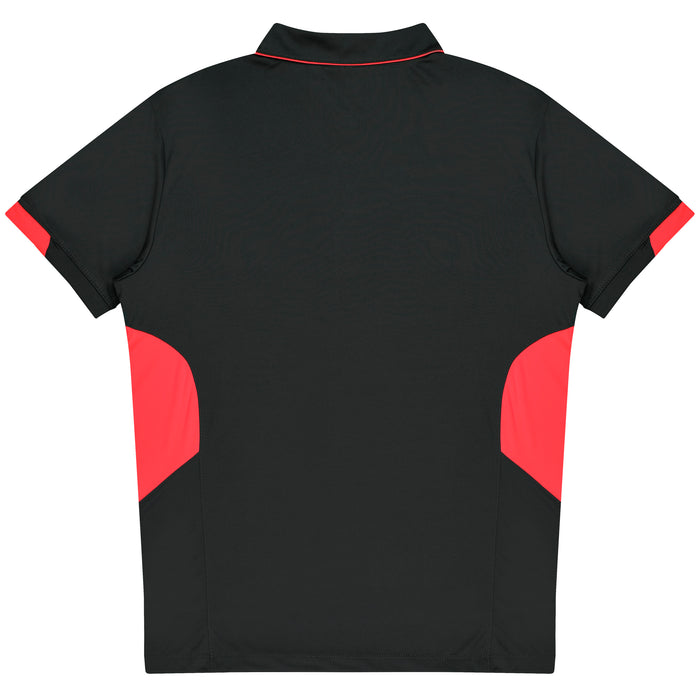 Aussie Pacific 3311 Tasman Kids' Polo — SLATE/NEON PINK additional view